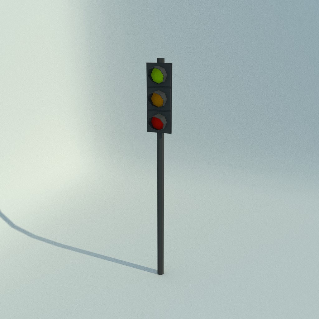 Low Poly Traffic Light preview image 1